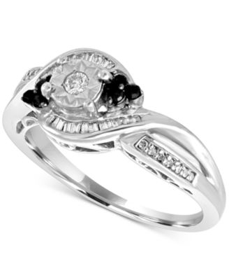 Macy's - Diamond Twist Ring (1/4 ct. t.w.) in Sterling Silver