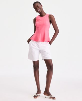 Women's Sleeveless Princess Seam Ponte Top