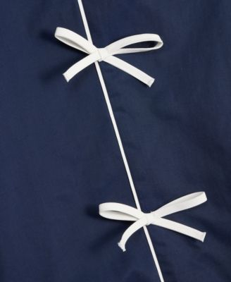 Women's High-Rise Bow-Trim Nylon Pull-On Pants