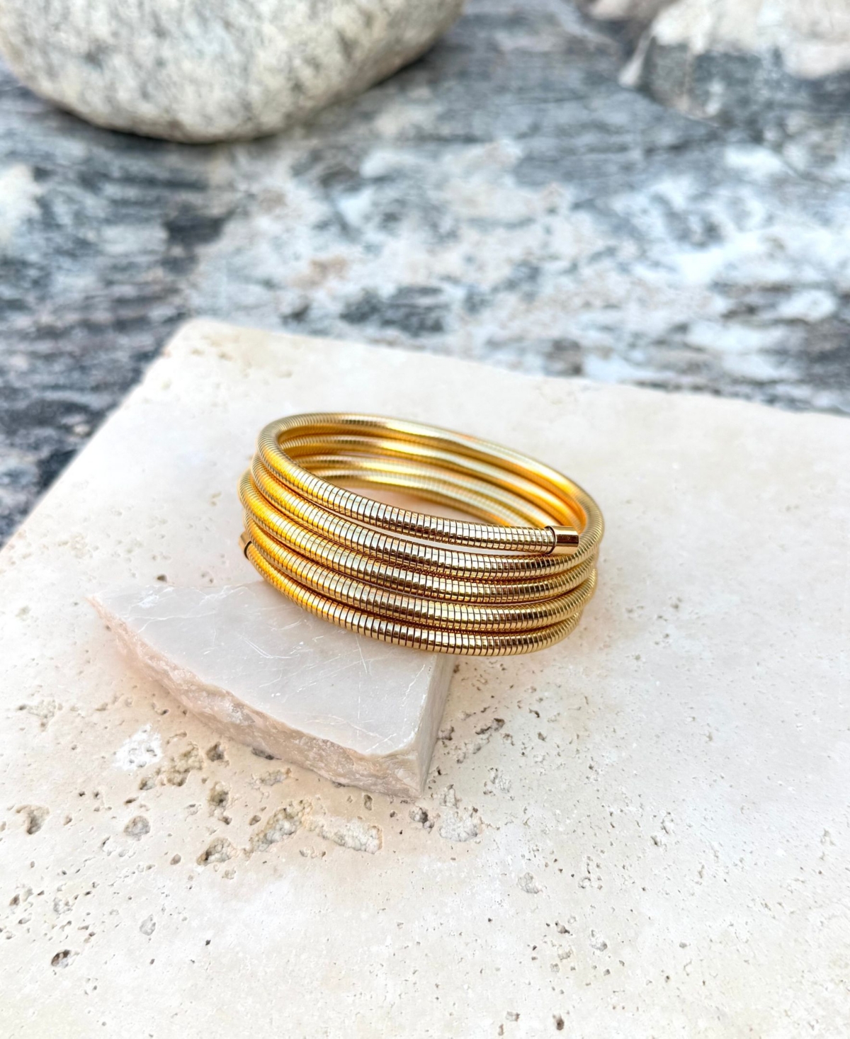 Adornia Flexible Coil Stack Bracelet