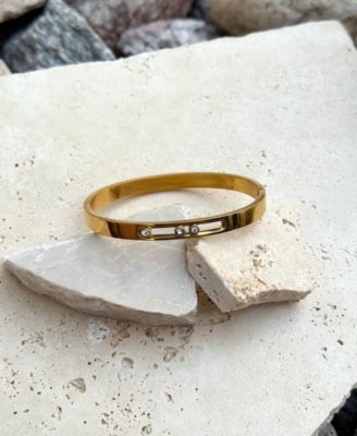 Tarnish Resistant Gold Beaded Nail Cuff Bracelet