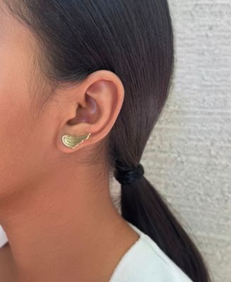 Gold Winged Statement Earrings