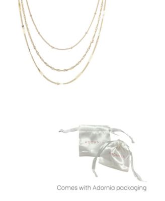 Gold 3-Chain Necklace Set