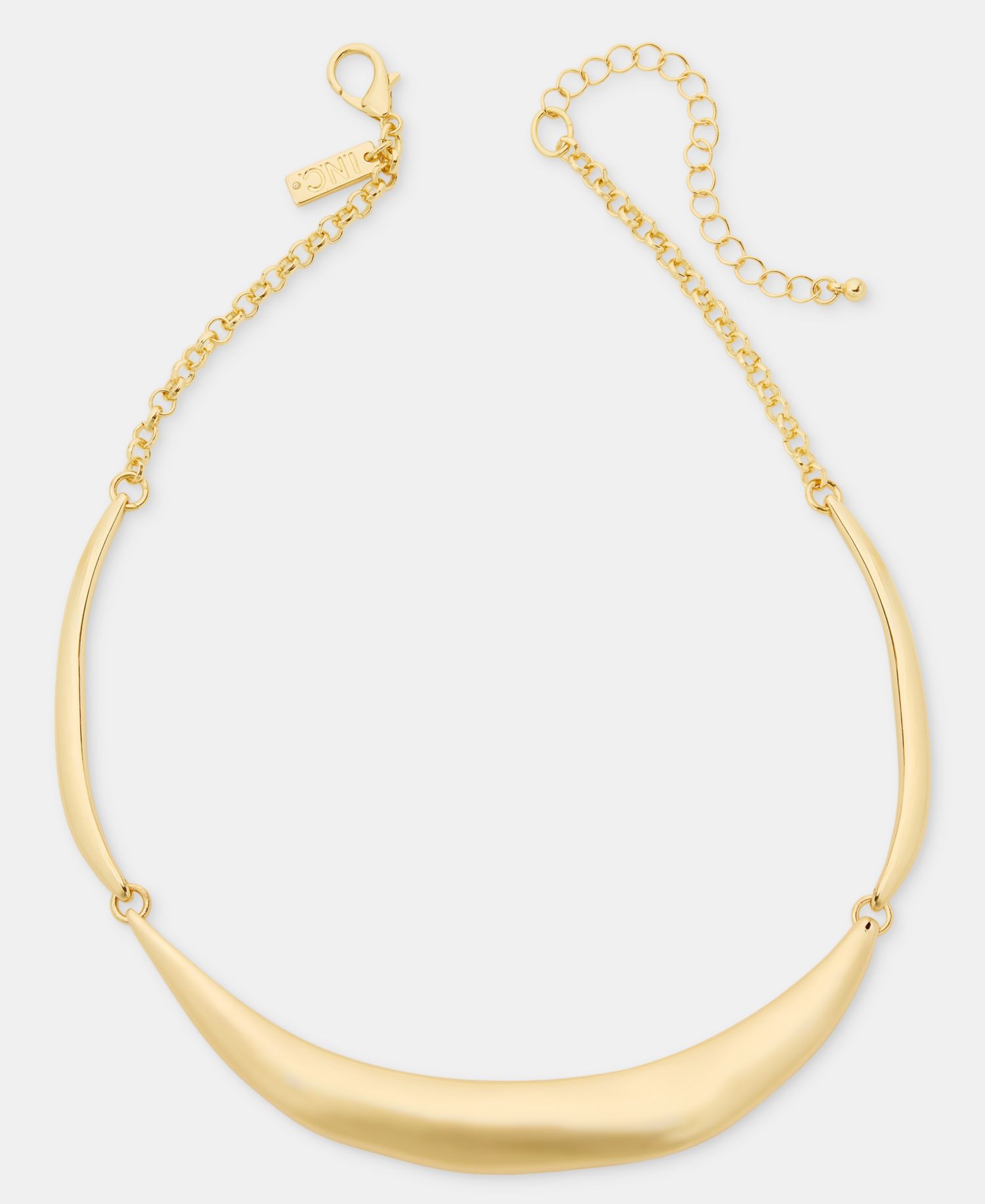 Sculptural Curve Collar Necklace, 16-1/2" + 3" extender