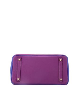 Birkin 30 Handbag Bicolor Togo with Brushed Gold Hardware