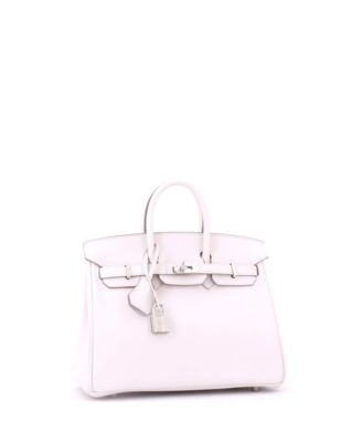 Birkin 25 Handbag Grey Swift with Palladium Hardware