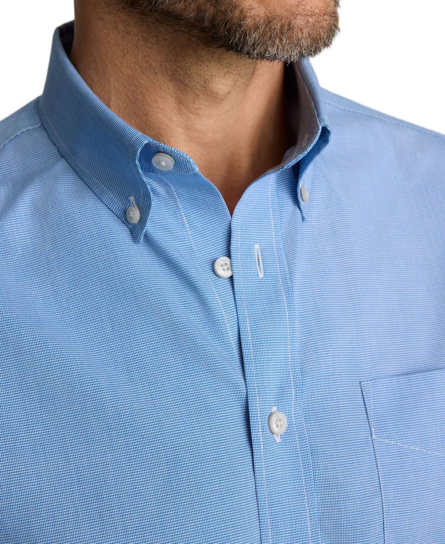 Men's Regular Fit Wrinkle-Free Cadetto Button Up Shirt
