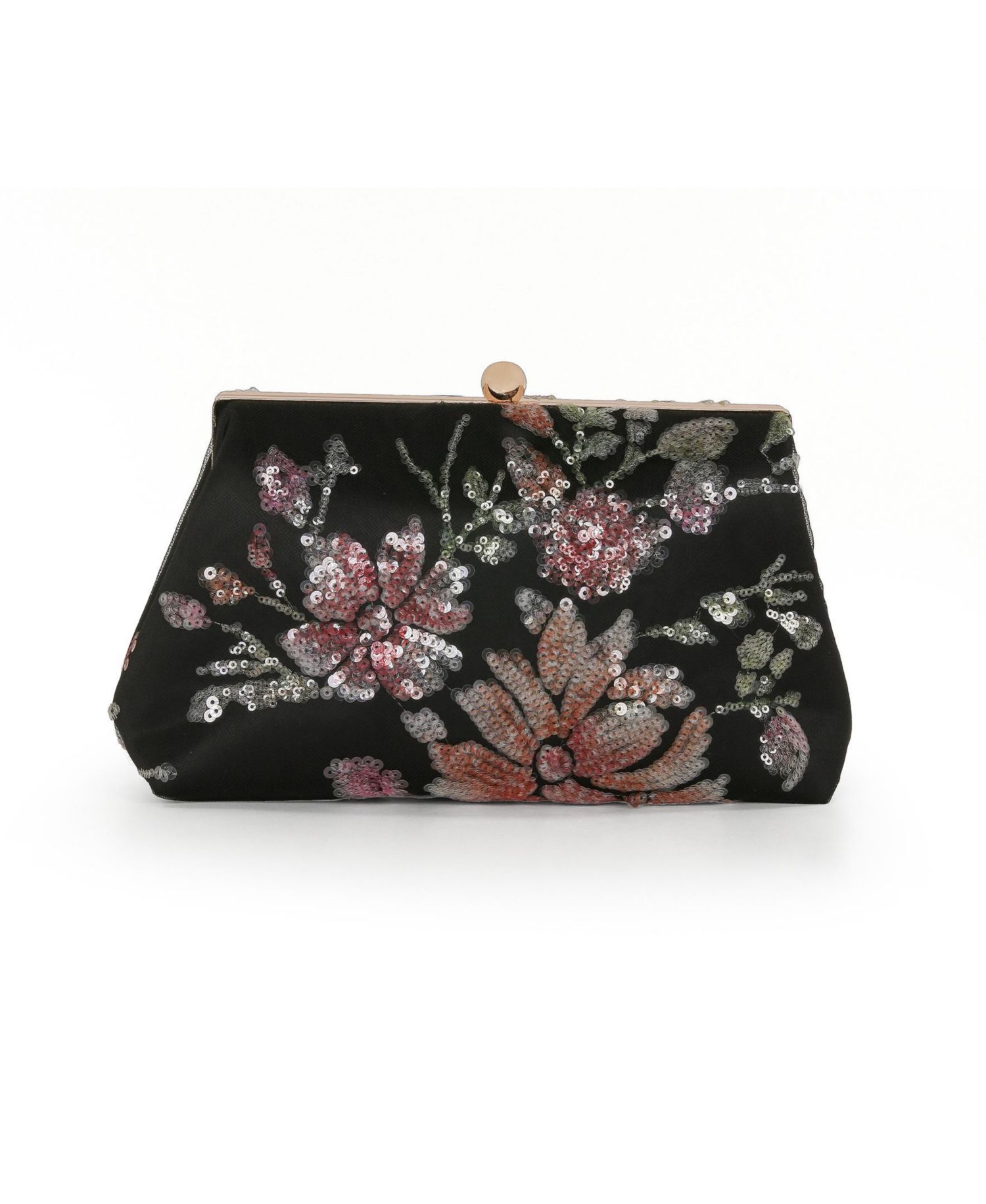 Woman's Lyric Sequin Floral Satin Top Handle