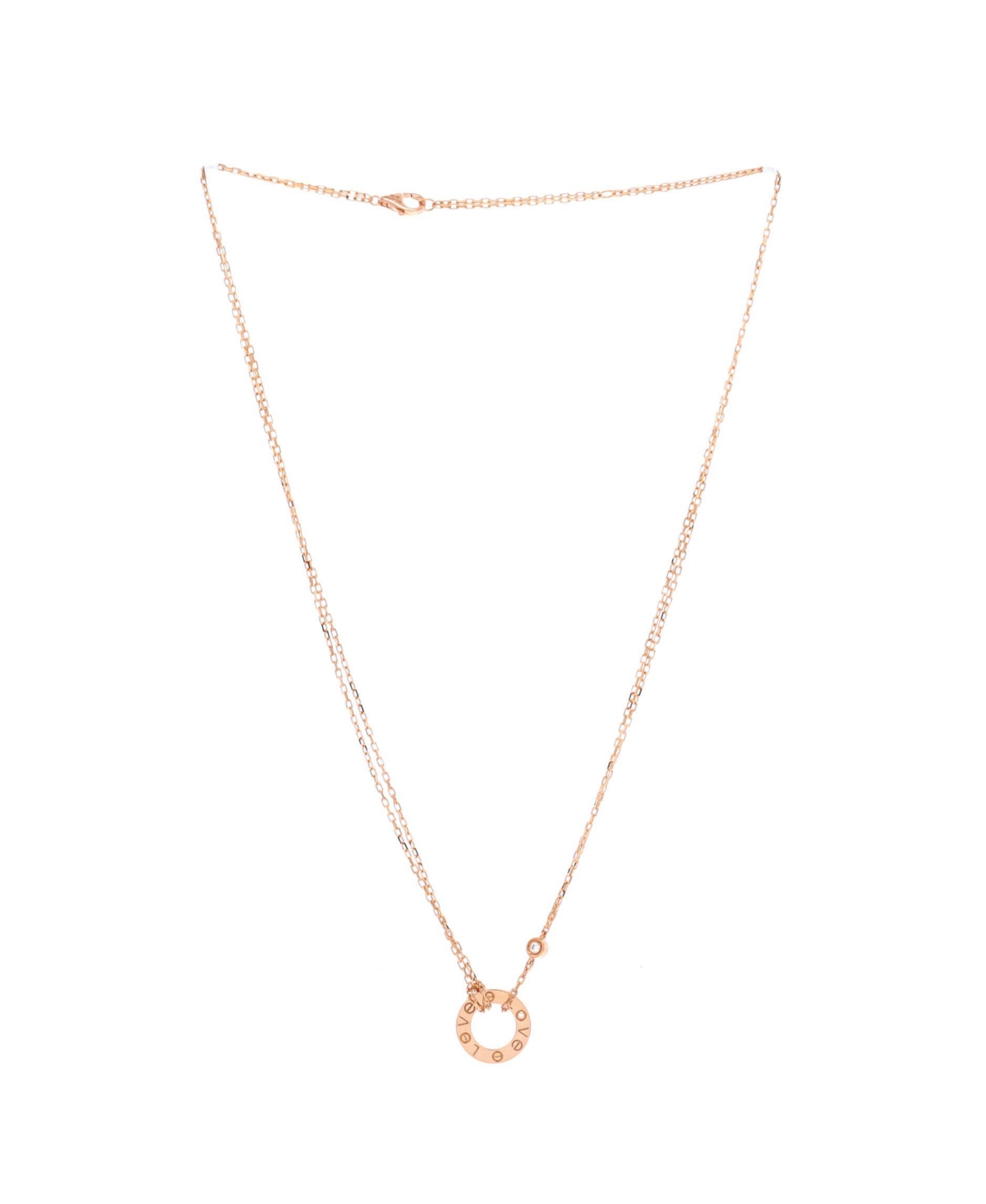 Pre-Owned Cartier 2 Diamonds Love Pendant Necklace