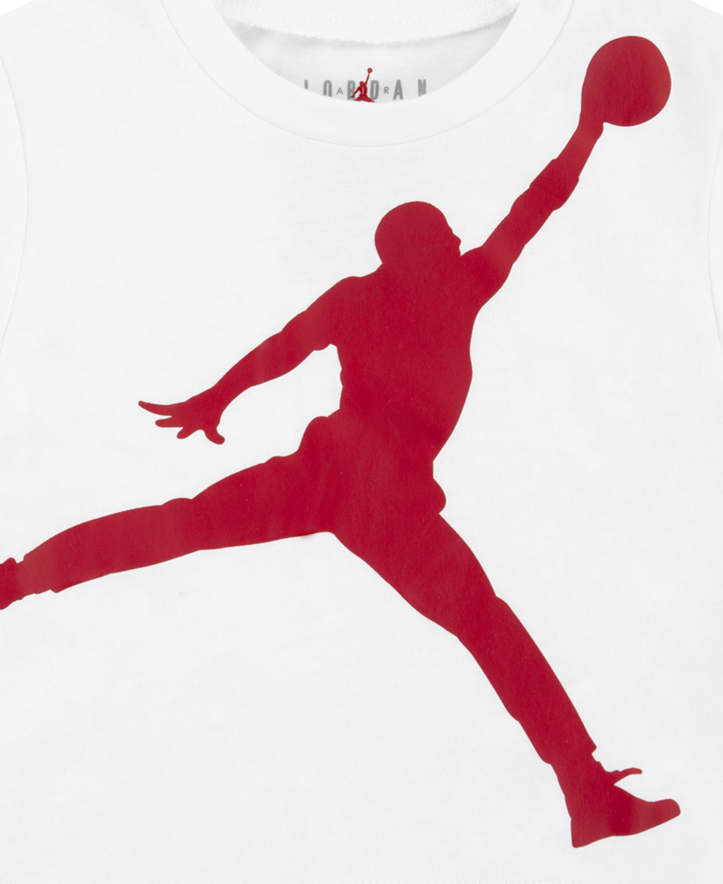 Детский комплект Jordan Jumbo Jump Man для малыша: футболка и шорты, 2 предмета, цвет: Тёмный красный / Белый — фото 4