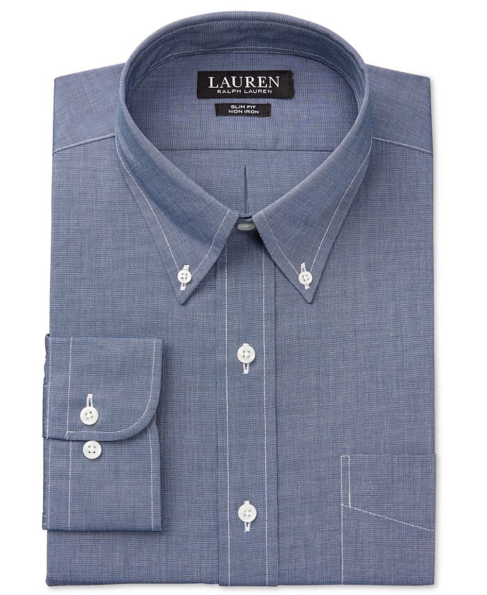 Lauren Ralph Lauren Men's SlimFit NonIron Textured Solid Dress Shirt