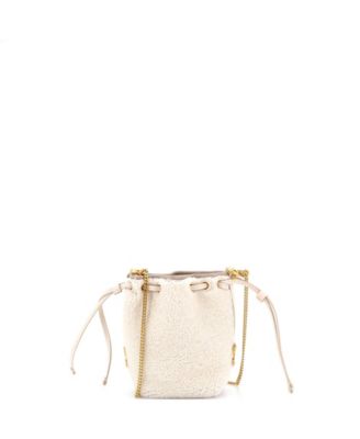 Micro Marcie Chain Bucket Bag Shearling