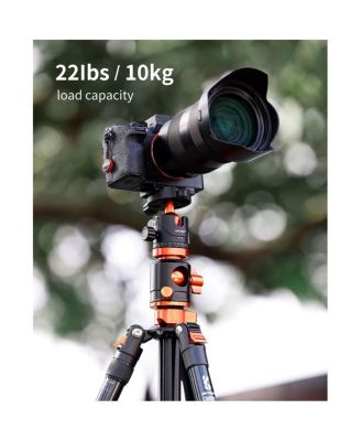 4-Section Aluminum Tripod Monopod with Center Axle Transverse