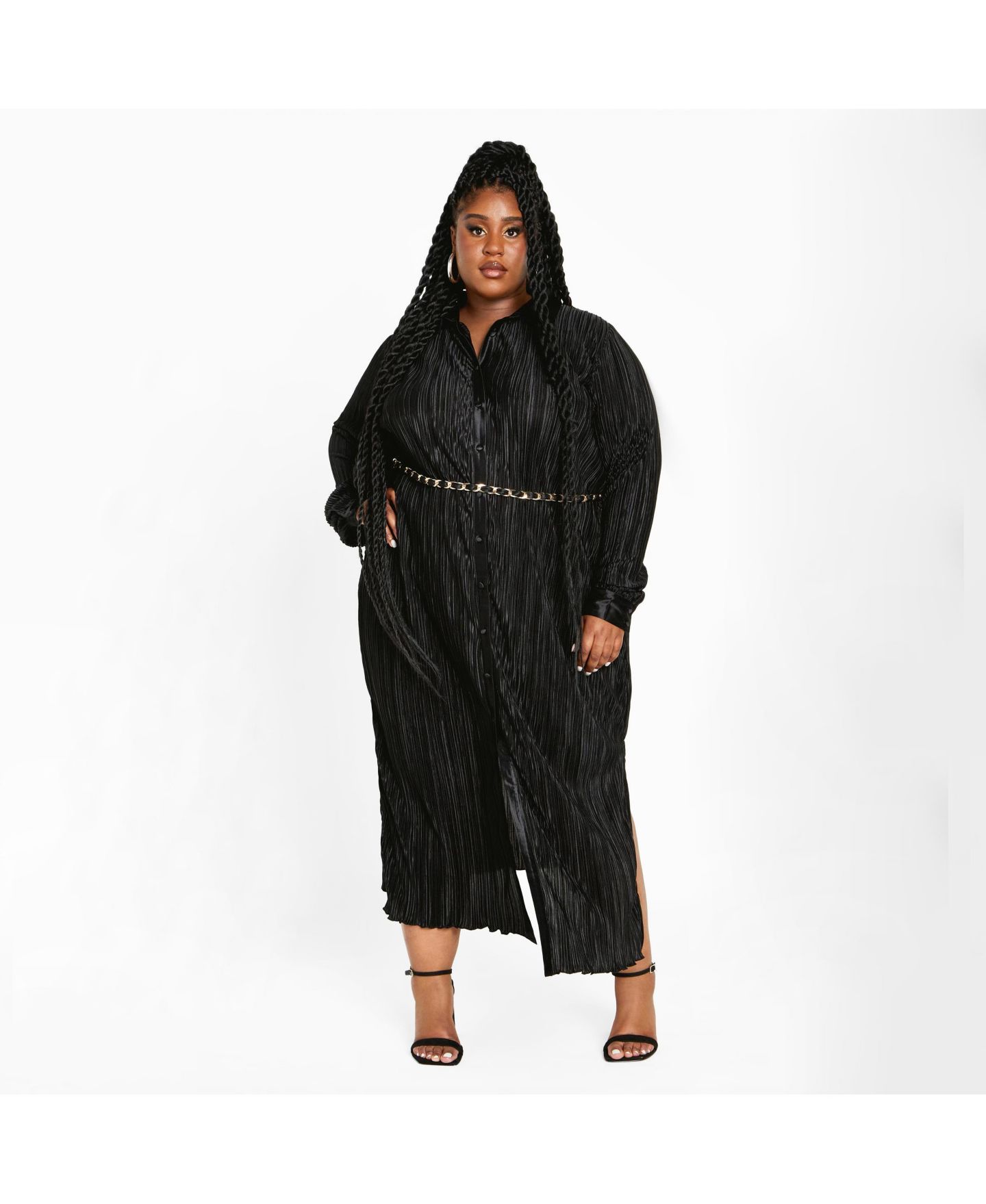 Женское платье CITY CHIC Plus Size Andi Maxi, цвет: Чёрный — фото 1
