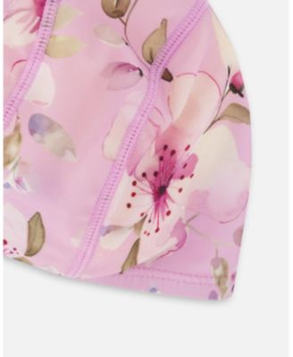 Girl Swim Cap Flower Print - Toddler|Child