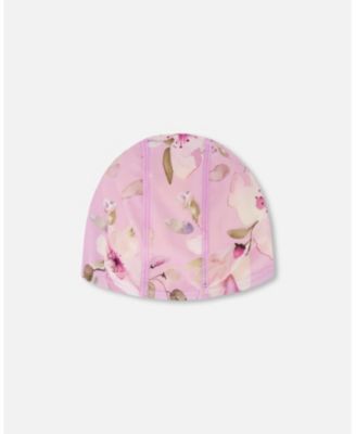 Girl Swim Cap Flower Print - Toddler|Child