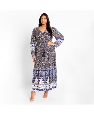Plus Size Women's Faith Placement Maxi Dress