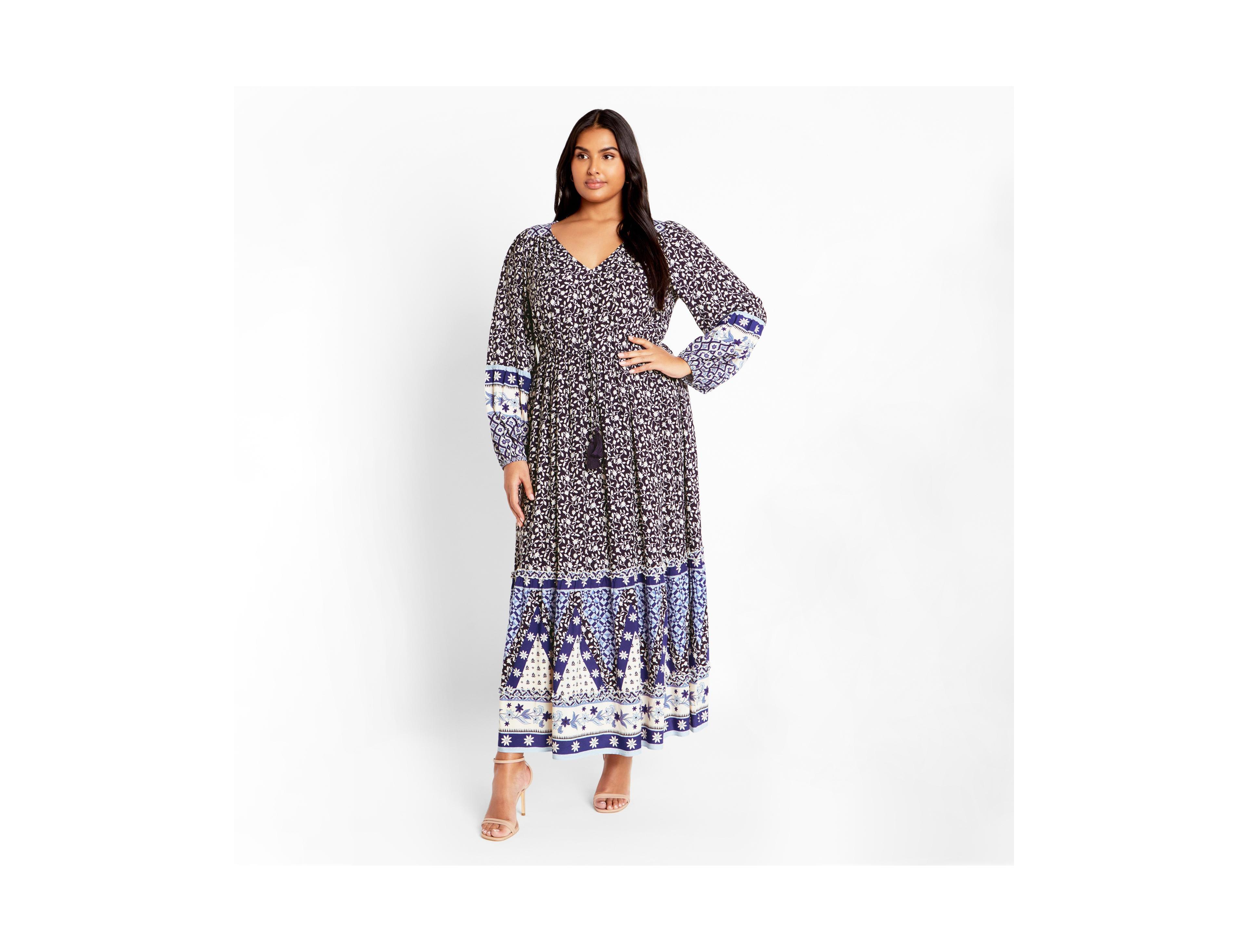City Chic Plus Size Women's Faith Placement Maxi Dress