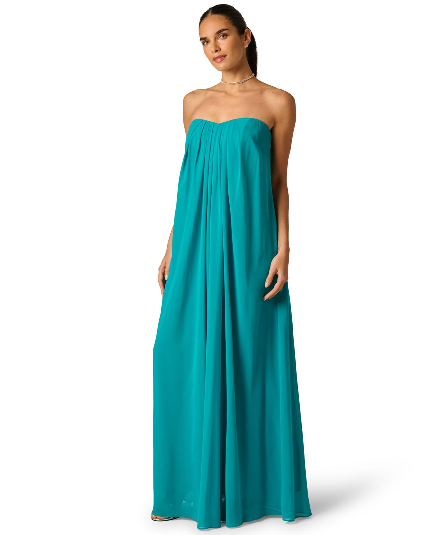 Женское платье Adrianna Plus Size Strapless Ball Gown, цвет: Бирюзовый — фото 2