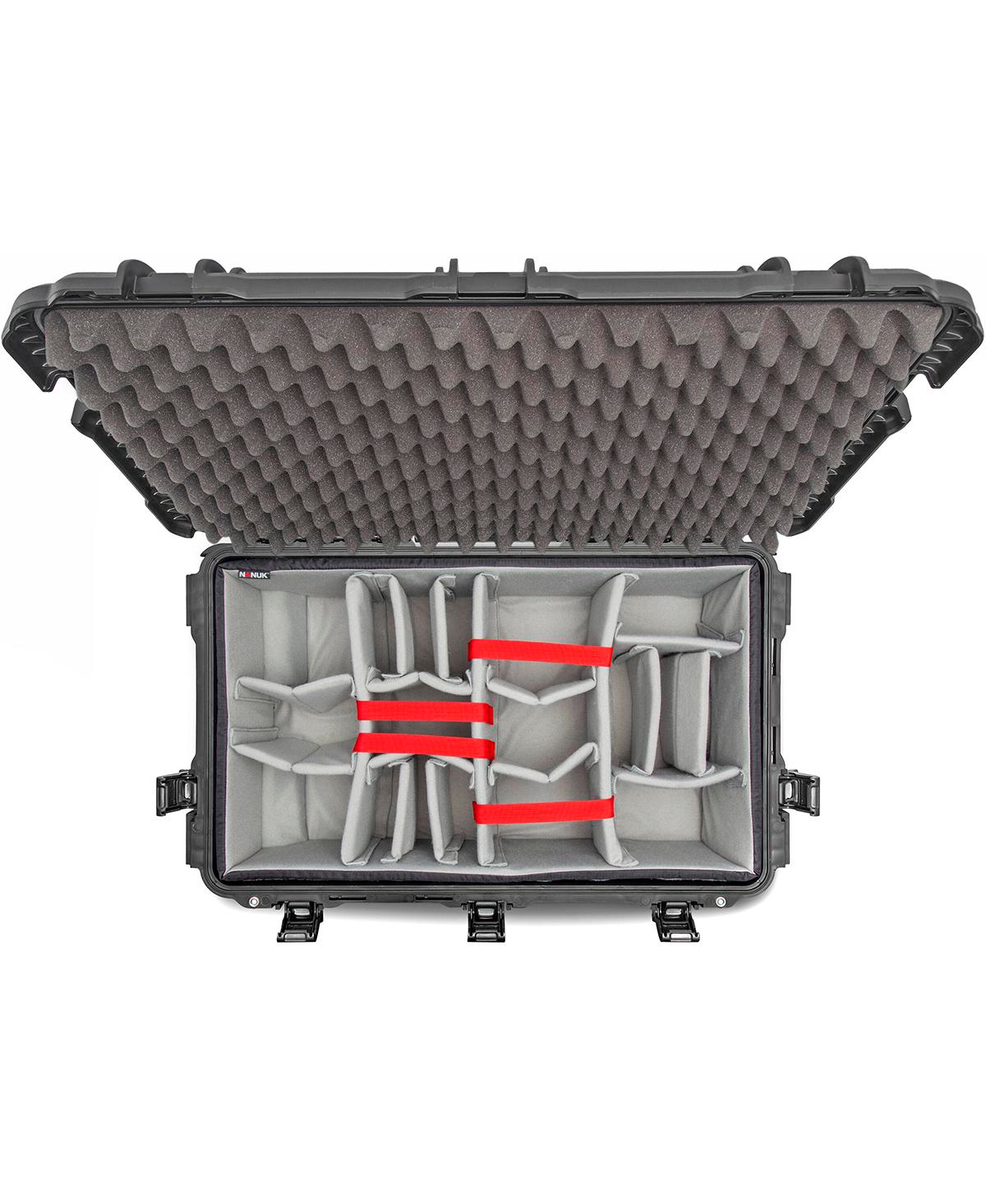 Nanuk 962 Wheeled Waterproof Hard Case with 6-Pocket Lid Organizer and Padded Divider