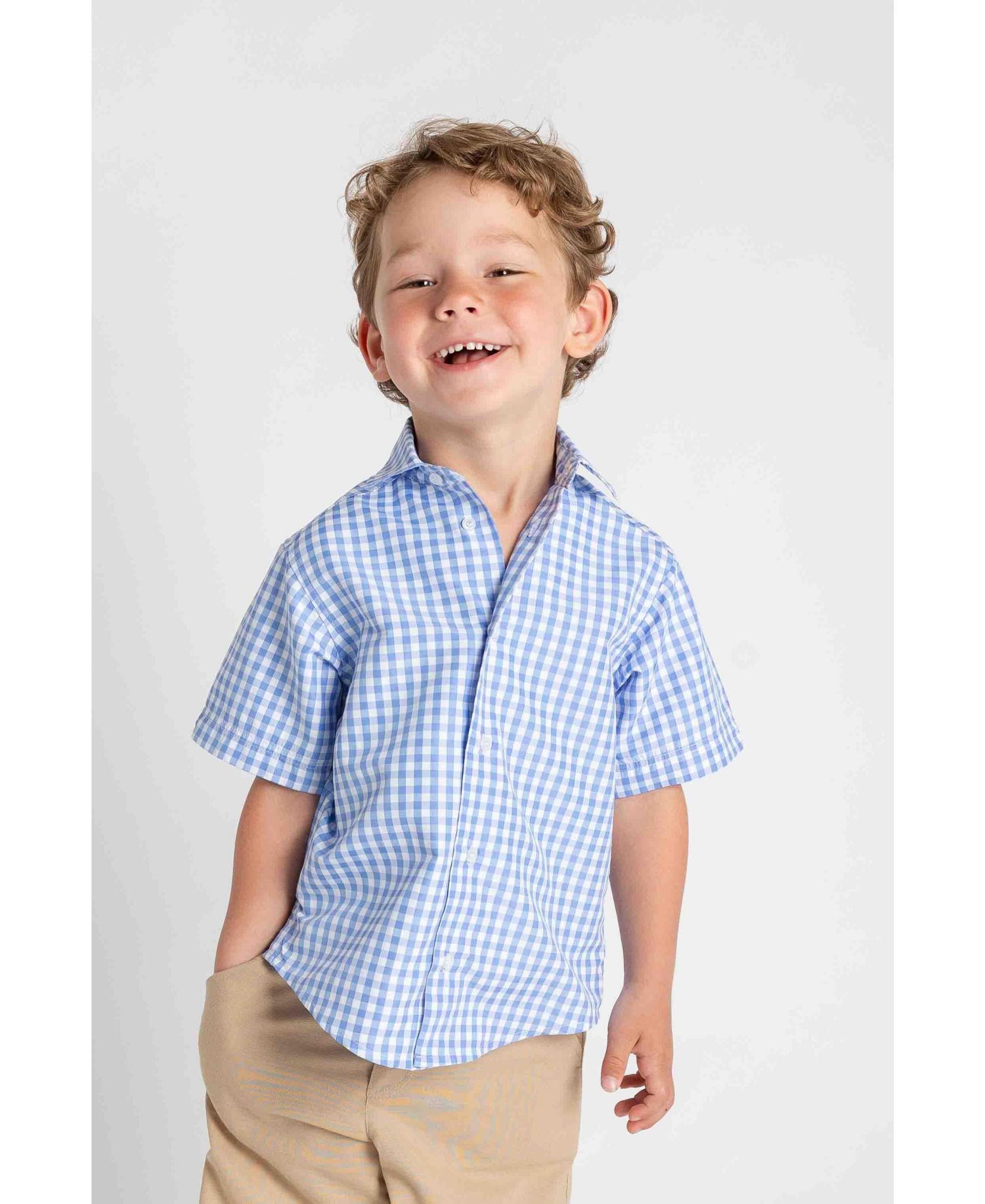 Little Boys Gingham Camp Shirt