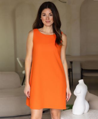Women's Solid Color Sleeveless Mini Shift Dress