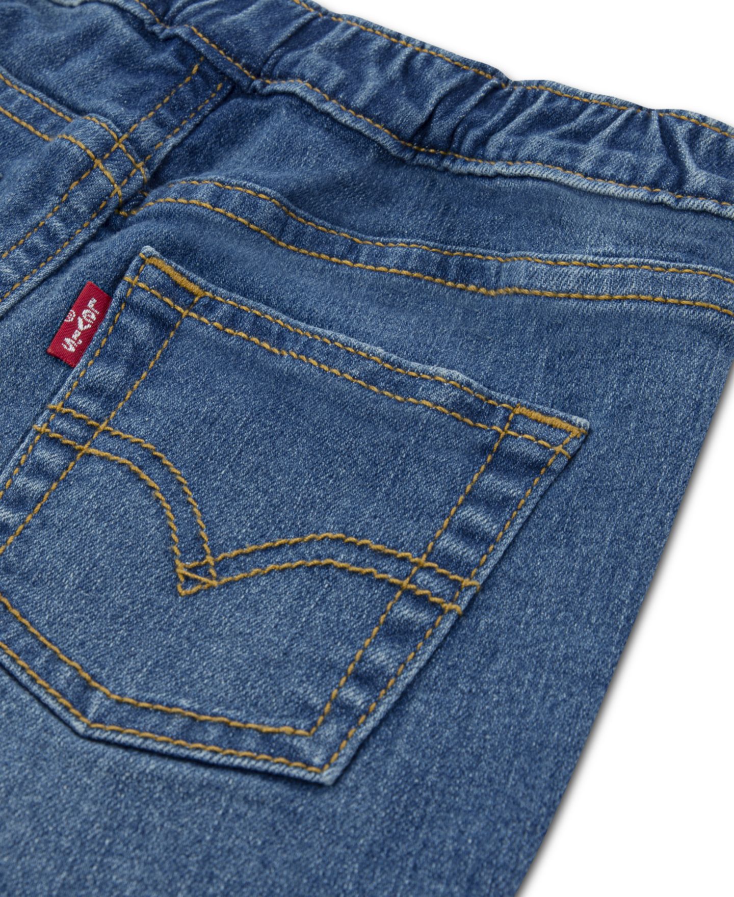 Комплект для мальчика Levi's: футболка и джинсовые шорты, 2 предмета, цвет: Молочный белый / Синий — фото 5