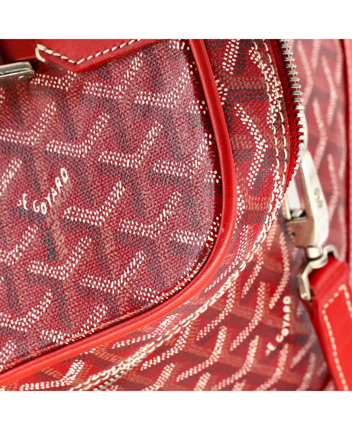 Pre-Owned Goyard Convertible Cosmetic Train Case Coated Canvas