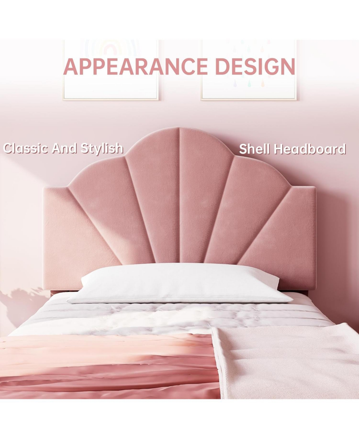 gaomon velvet upholstered design with an adjustable headboard sturdy wood slat support is offered as a platform bed frame