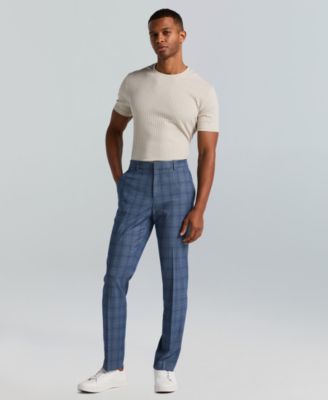 Men's Slim-Fit Gripper Waist Dress Pants
