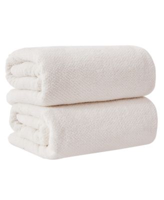 100% Cotton Textured 2-Piece Oversized Bath Sheet Set, 35” x 68”