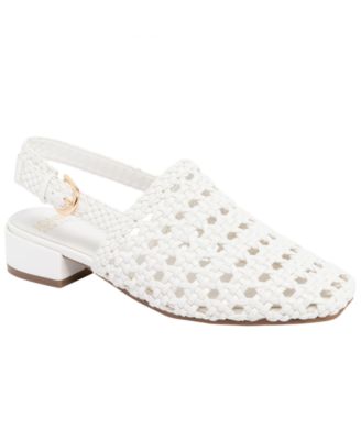 Women's Mateson Woven Block Heel Slingback Flats