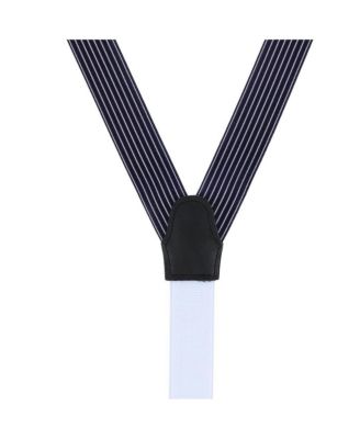 Men's Voltaire Chalk Stripe Elastic Formal End Suspenders