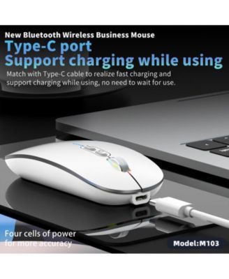 Tri-Mode Wireless Bluetooth Mouse: Silent,1-Click Desktop,3-Speed DPI for Office/Study, Slim & Easy-to-Use for Professionals/Studentsgeable)