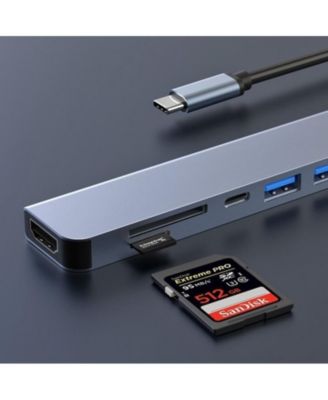 7-in-1 USB-C Hub, 4K HDMI Output, USB 3.0 Data Transfer | Ideal for Home Office, Travel, Content Creation