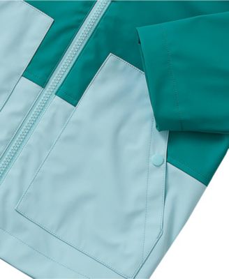 Girls Water Resistant Hooded Slicker Rain Jacket