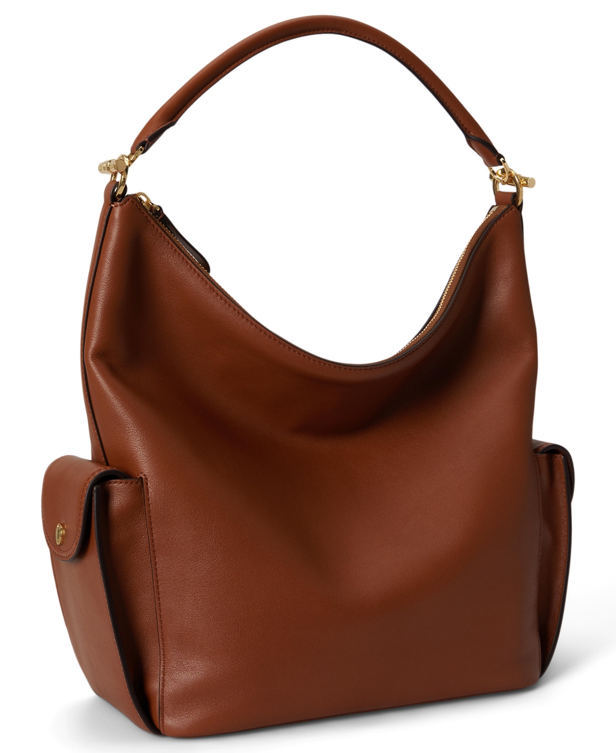 Lauren Ralph Blaike Large Soft Nappa Leather Shoulder Bag