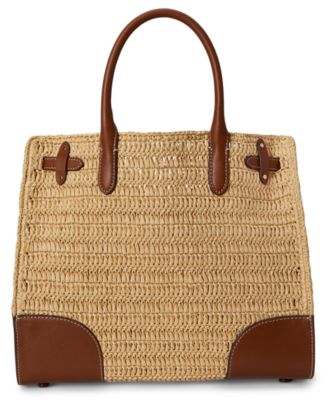 Woven Straw Medium Devyn Tote Bag