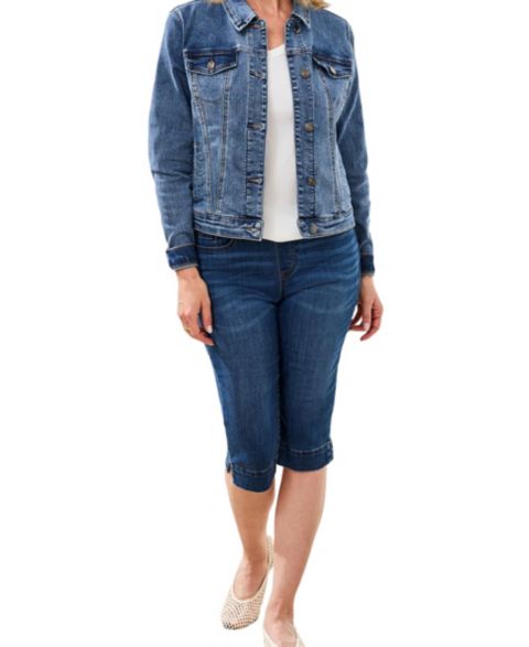 Женские куртки TRIBAL Women's Classic Fit Stretch Denim Jacket