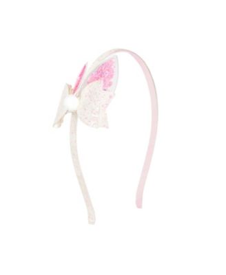 Little and Big Girls Shaker Easter Bunny Ear Bow Headband
