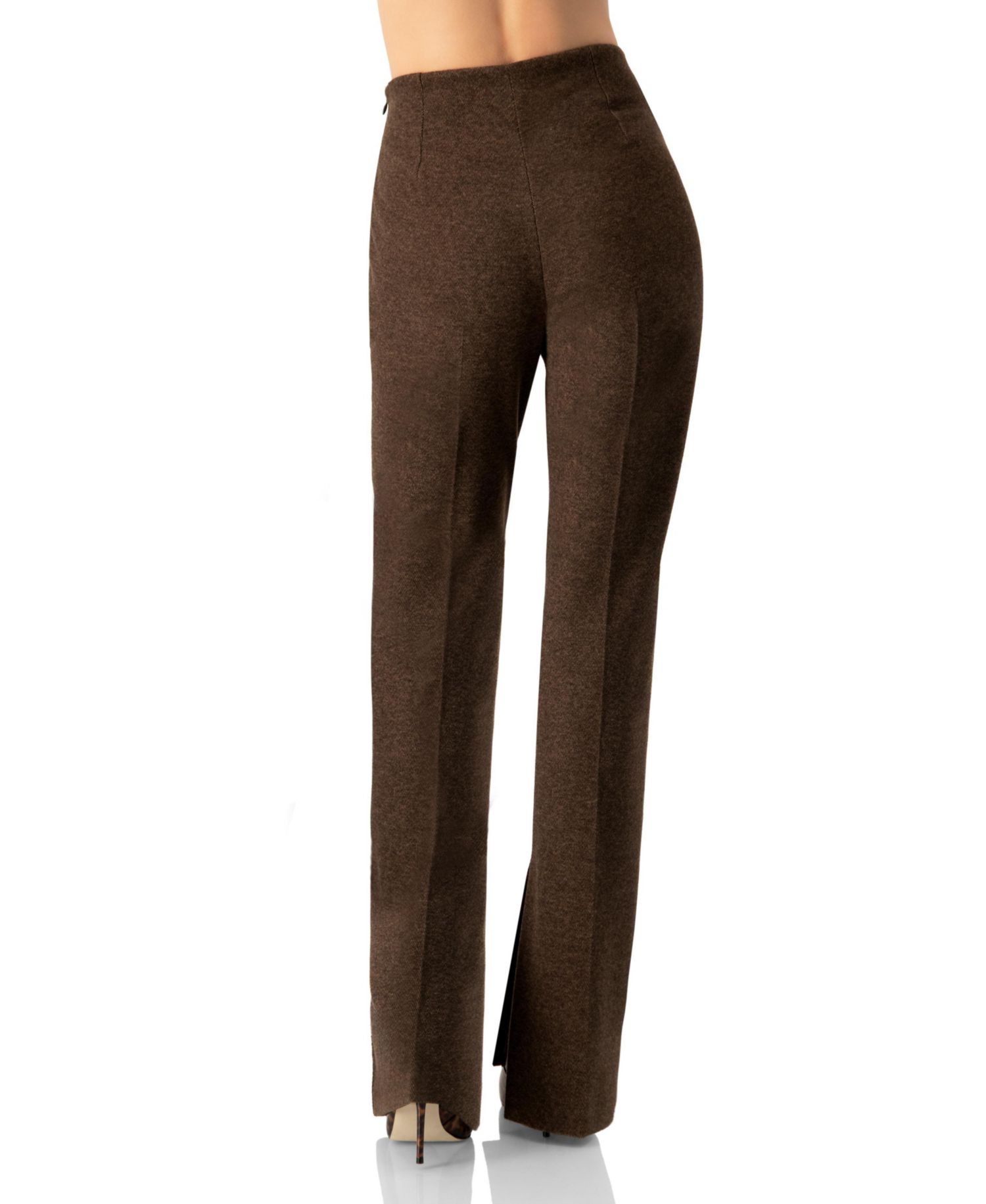 Women's Straight-Leg Trousers with Side Slits