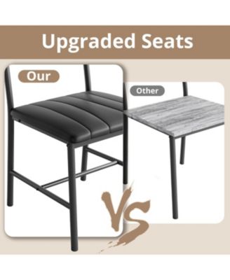 43.3" W Dining Table Set for 4 with Upholstered Bench and 2 Chairs.