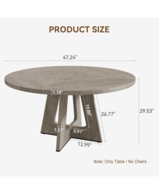 Kitchen Table Round Dining Table 47 Inch Round Dinner Table for 4 Farmhouse Kitchen Table