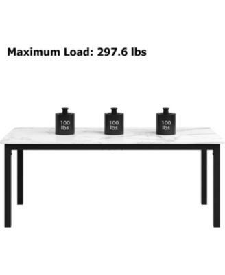 Kitchen Dining Table 6-Person Industrial Kitchen Table for Dining Room, Home Office, Living Room