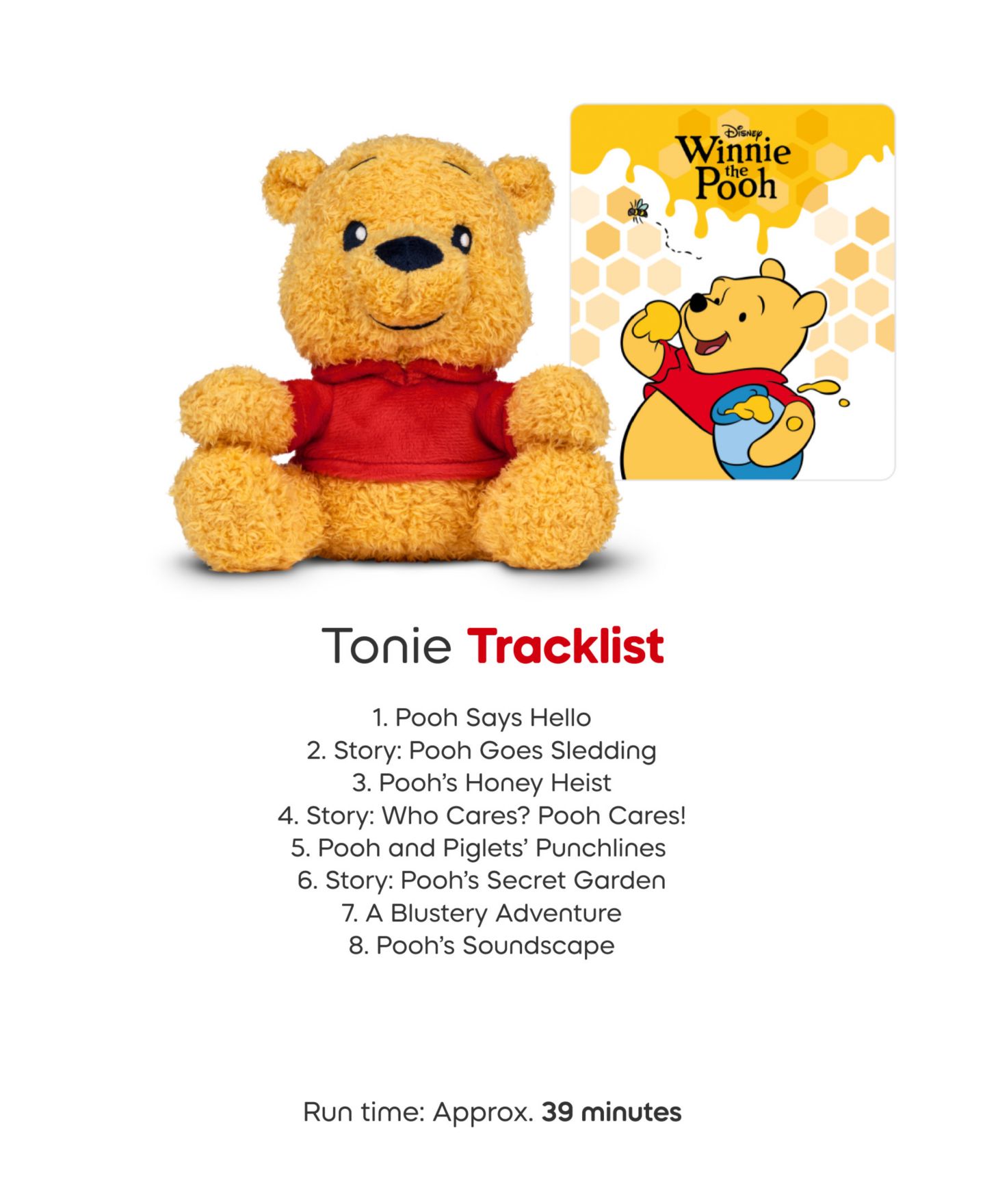 Детские мягкие игрушки Tonies Disney Winnie the Pooh Fleece Cuddle Tonie — фото 5