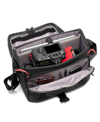 Advanced III Messenger Shoulder Bag for DSLR/CSC/Drone, 14" Laptop Compartment, Medium, Black