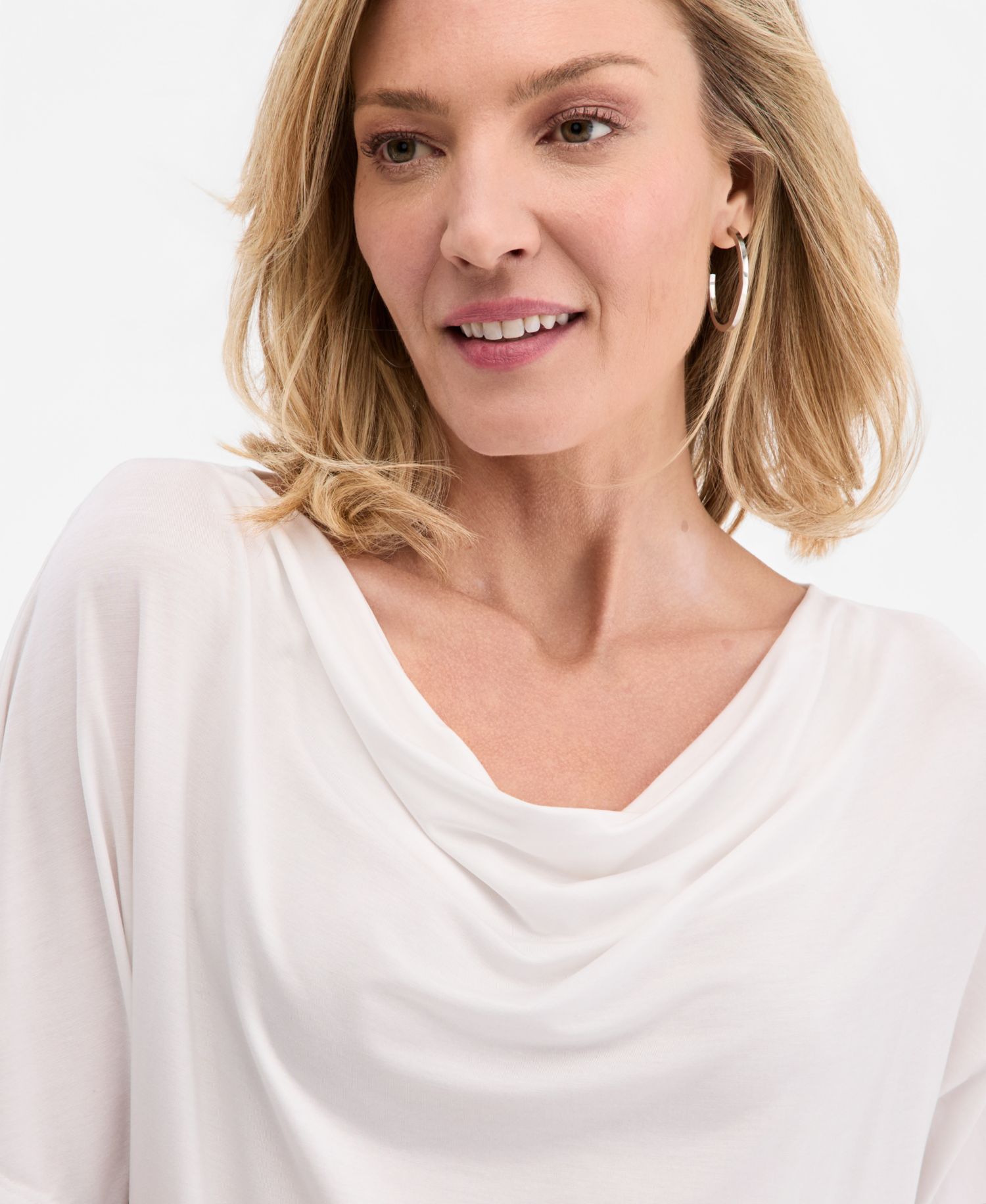 Women's Cowlneck Dolman-Sleeve Top