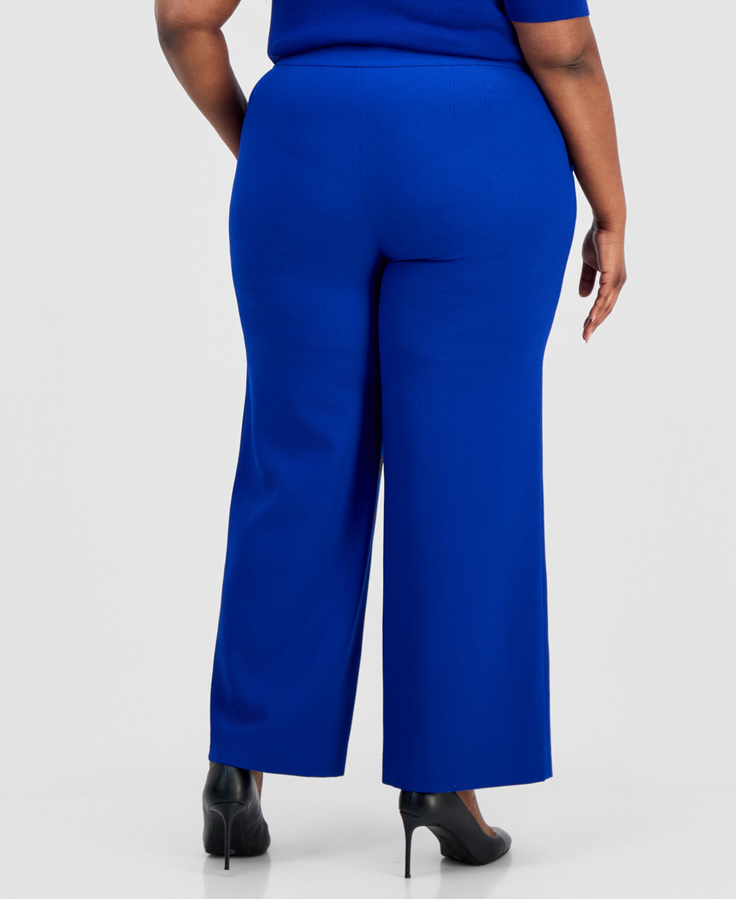 ASL Plus Size Mid Rise Wide-Leg Pants