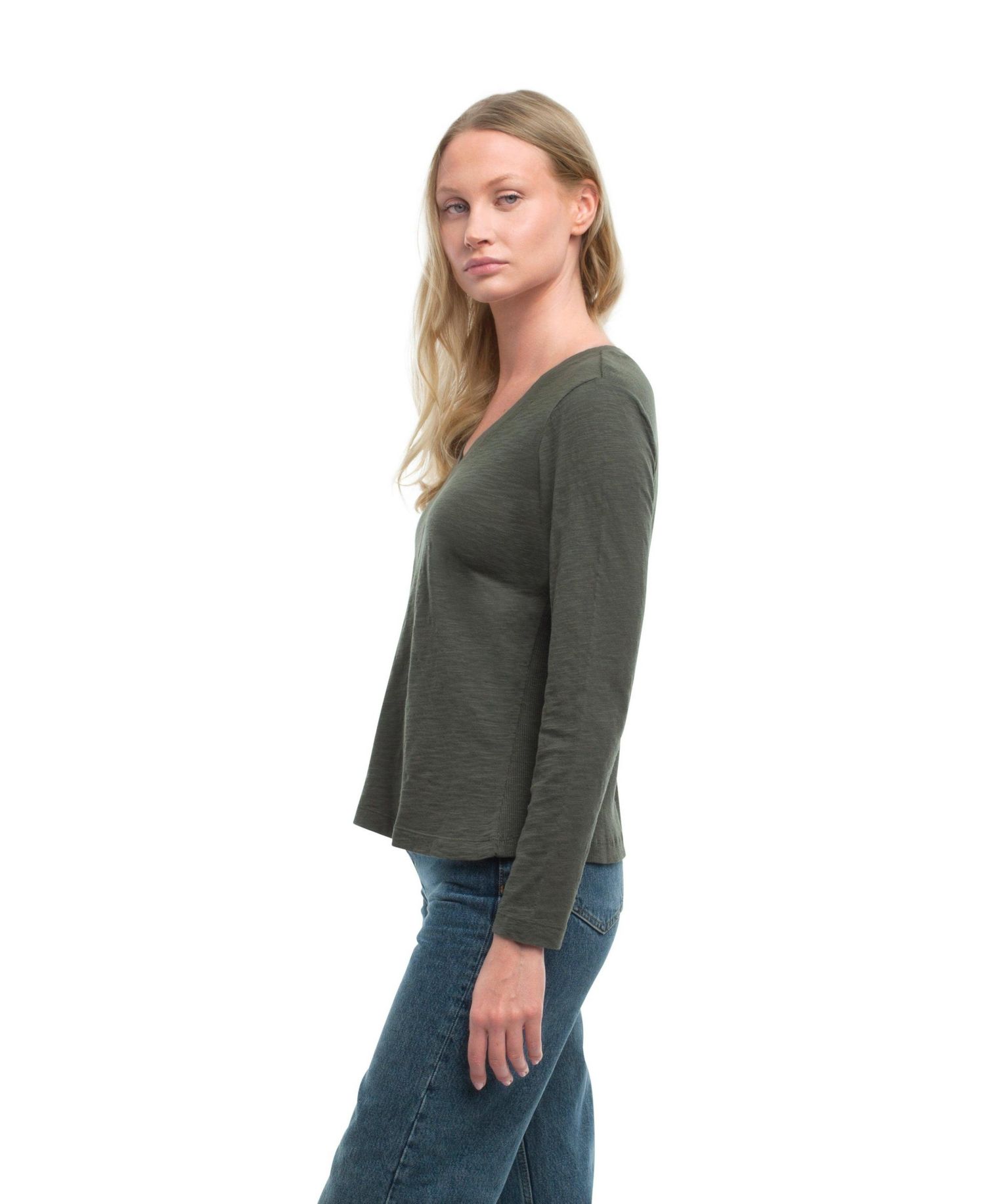 Women's Deep V Slim Tee