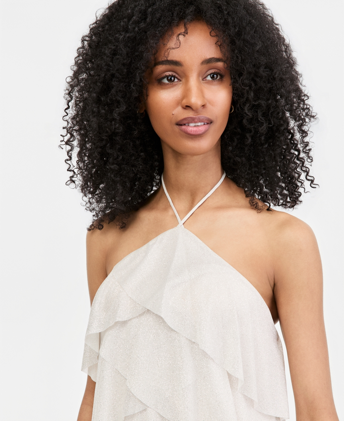 Morgan & Company Juniors' Glitter Low-Back Ruffled Dress